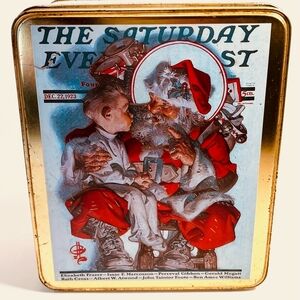 Vintage The Saturday Evening Post Christmas Tin 1994 - empty